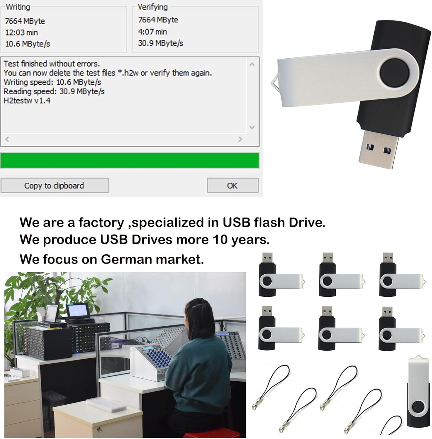 lcwamy 8GB Flash Drives 50 Pack USB Drives Bulk USB Flash Drive 50 Pack Thumb Drive Pack Flash Drive Bulk Memoria USB CupShadow (Black, No Logo)