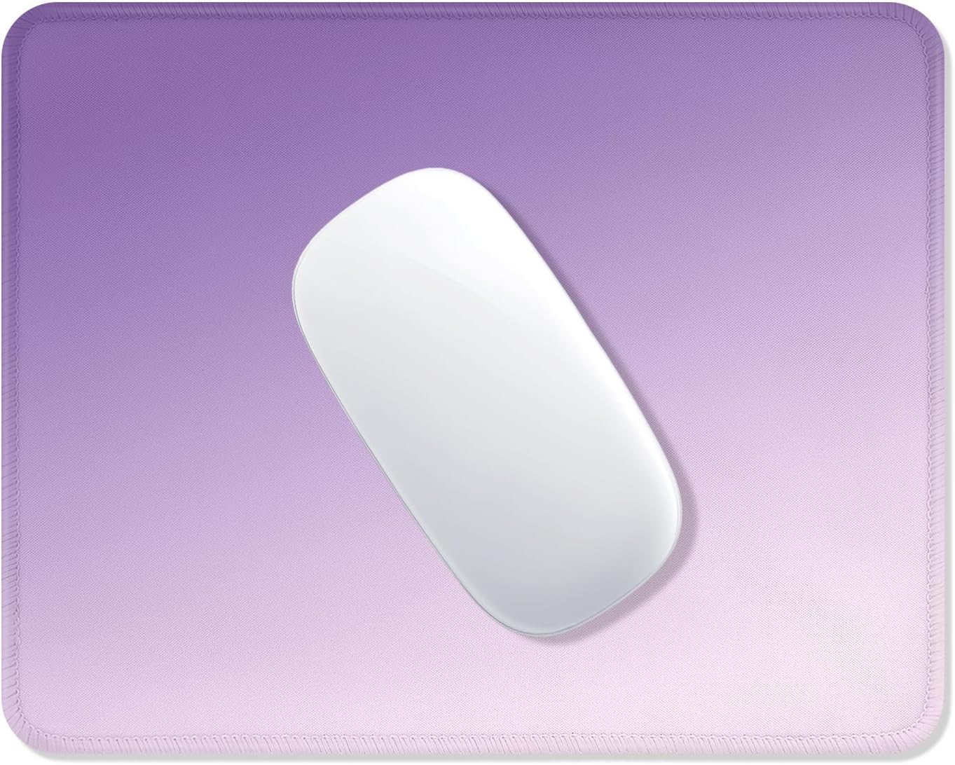 ITNRSIIET Mouse Pad Non-Slip Rubber Base Smooth Surface Stitched Edges Waterproof Durable Compatible with All Mice for Office & Gaming, Desk Accessory, 10.2x8.3x0.12 inch, Lavender Gradient