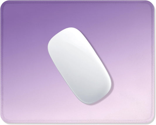 ITNRSIIET Mouse Pad Non-Slip Rubber Base Smooth Surface Stitched Edges Waterproof Durable Compatible with All Mice for Office & Gaming, Desk Accessory, 10.2x8.3x0.12 inch, Lavender Gradient