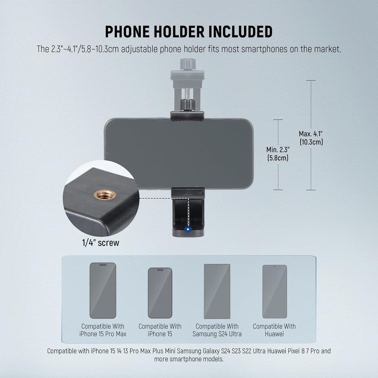 NEEWER Basic 74" Video Tripod Monopod, 3 Way Pan Tilt Head, Remote, Overhead Camera Mount, Horizontal Central Axis, Phone Holder Compatible with iPhone DSLR Telescope Projector, Max Load 17.6lb, TP05