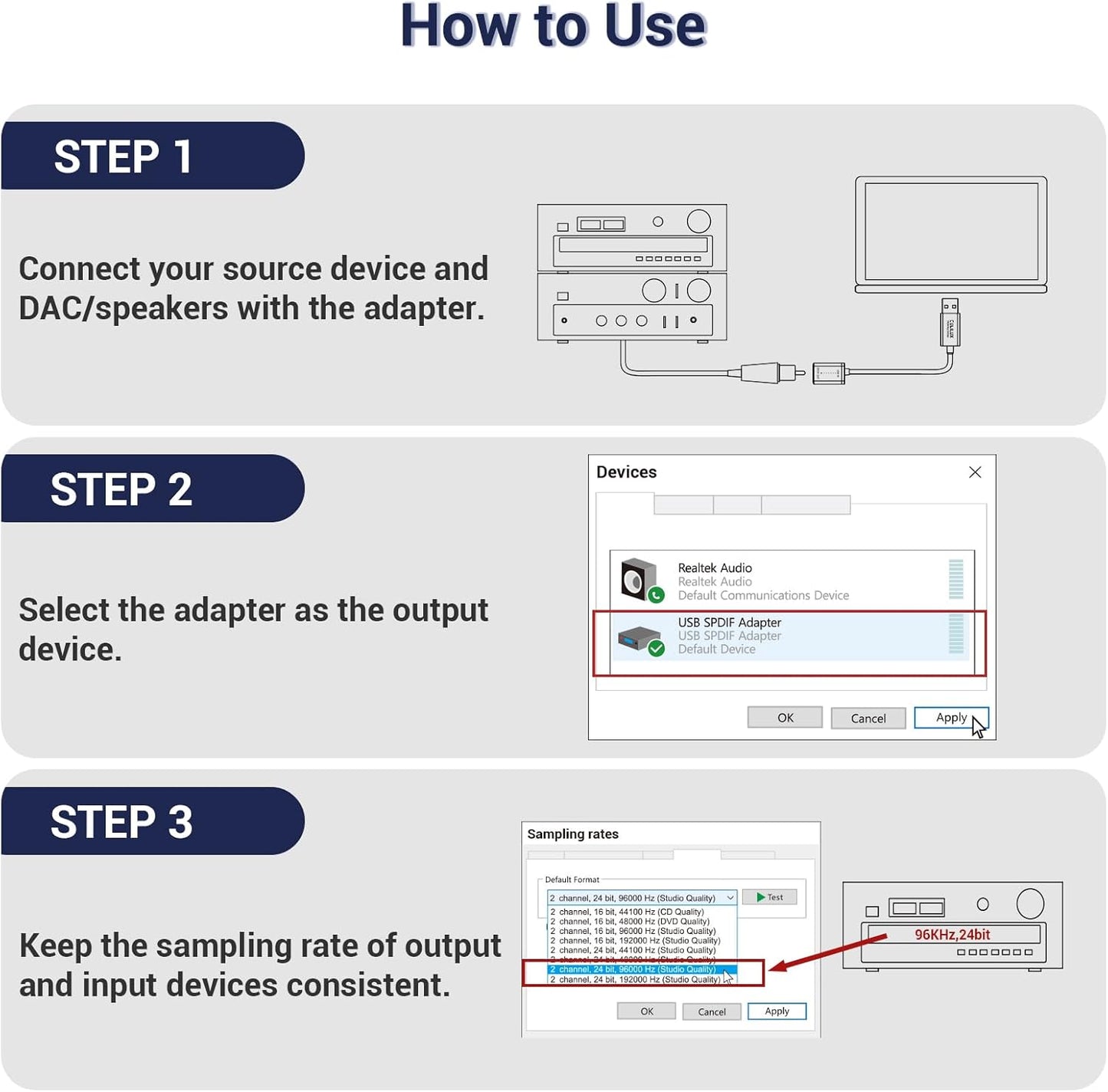 Cubilux USB A to TOSLINK Optical Audio Adapter, Unidirectional USB Type A to SPDIF Digital Converter, S/PDIF Transmitter for Computer Laptop PC PS5/4 ONLY, NOT for TV Or Other Devices