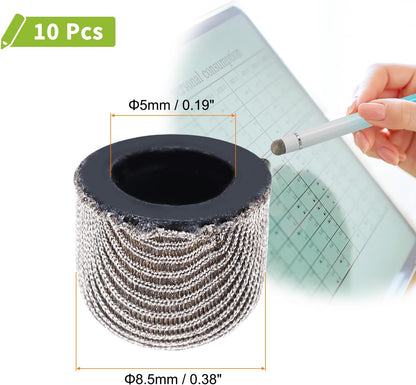 MECCANIXITY 10Pcs Replacement Fiber Mesh Tips for Stylus Pens 8.5mm Suitable for Capacitive Touch Screen,High Sensitivity,Soft,No Scratch Screen Pen Tip