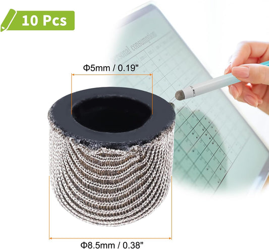 MECCANIXITY 10Pcs Replacement Fiber Mesh Tips for Stylus Pens 8.5mm Suitable for Capacitive Touch Screen,High Sensitivity,Soft,No Scratch Screen Pen Tip