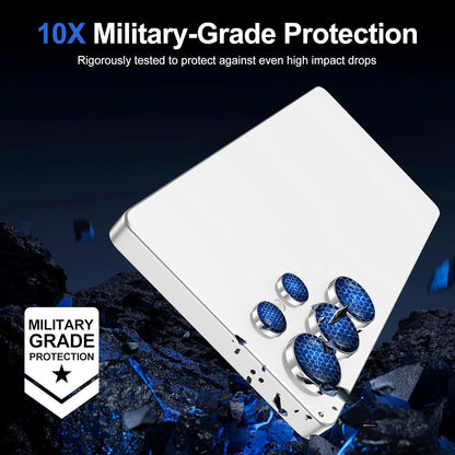 for Samsung Galaxy S25 Ultra Camera Lens Protector, Individual Metal Ring Tempered Glass Lens Cover, [Strong Adsorption] Scratch Resistant Ultra-Thin HD Clear Lens Cover, 1 Set-Slivery Ring
