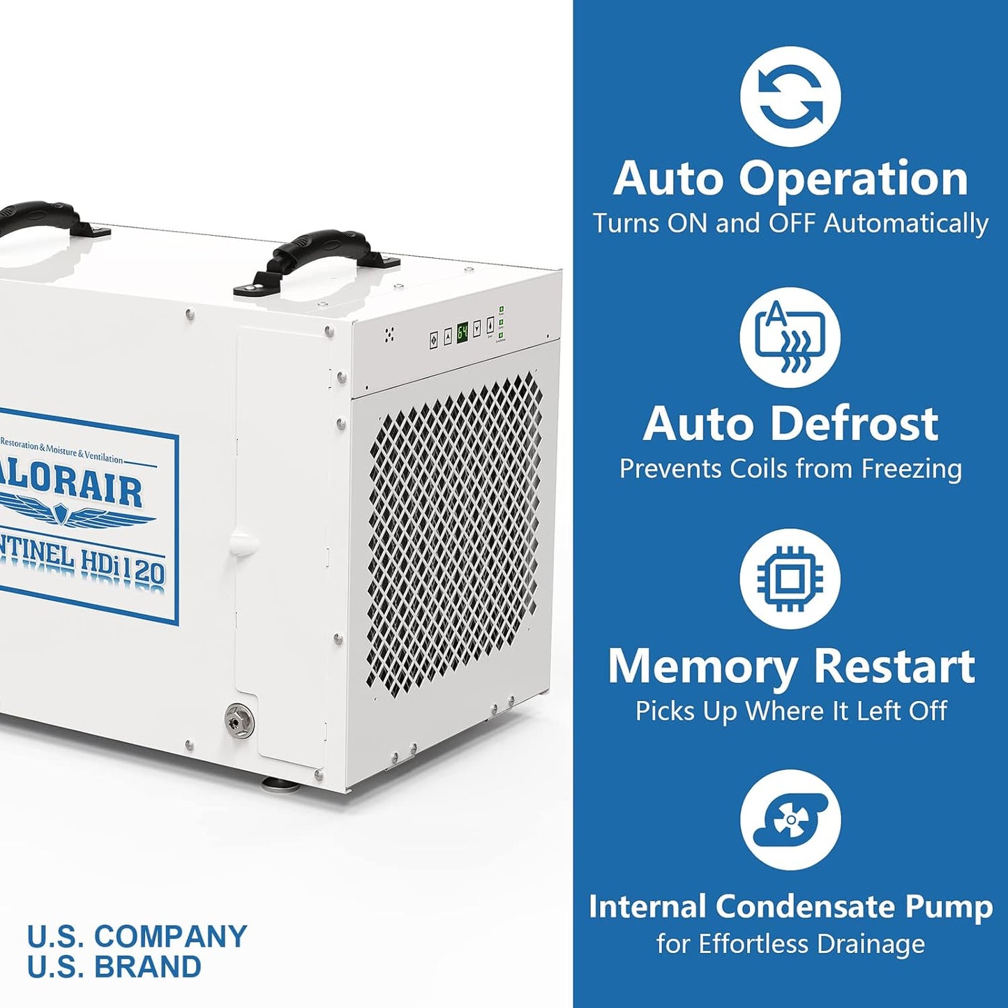 ALORAIR Sentinel HDi120 Commercial Dehumidifier with Pump, 235 Pints Whole Homes Dehumidifier for Crawl Spaces, Basements, up to 3,300 sq. ft. cETL