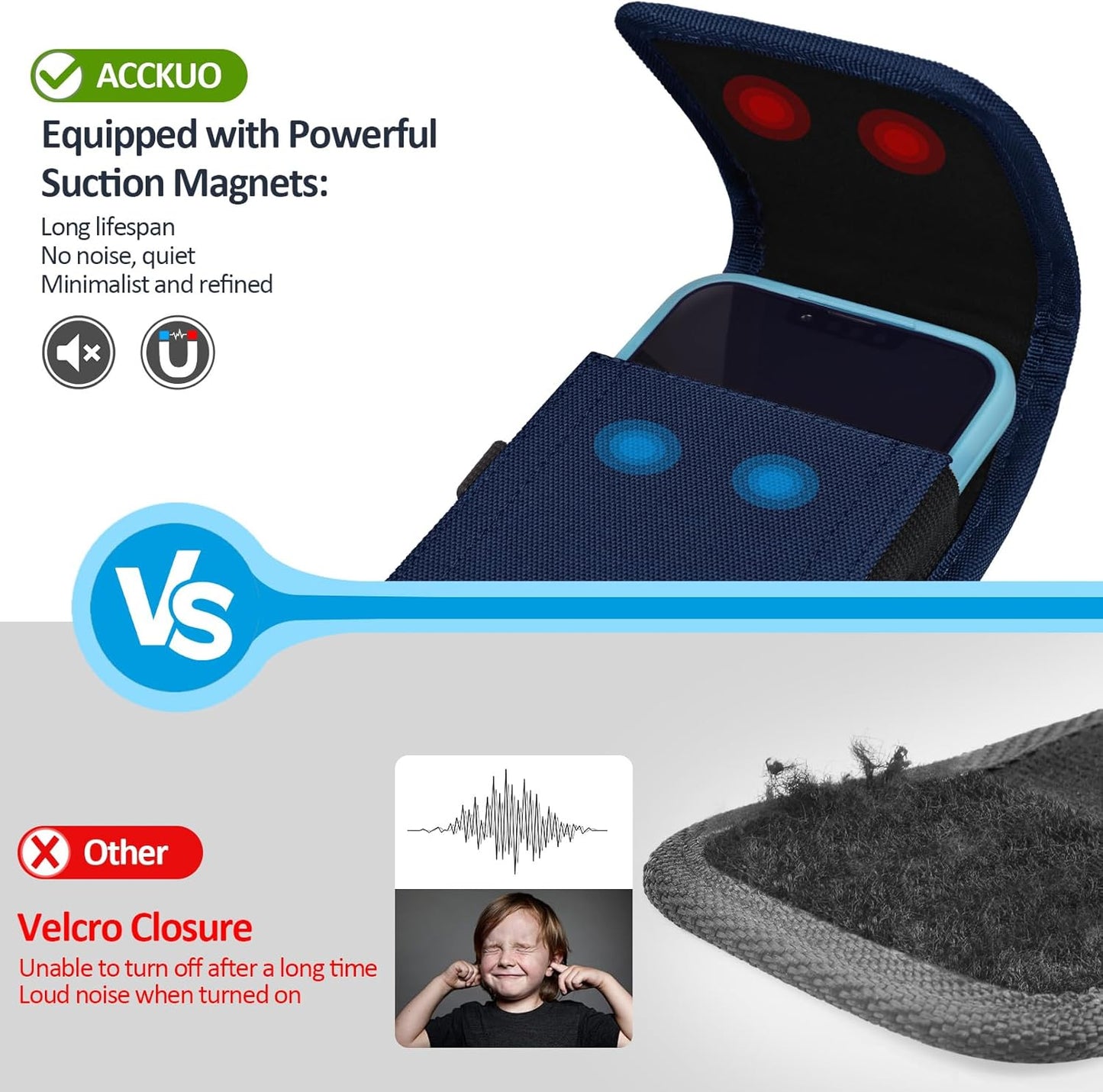 Phone Holster for Belt with Metal Clip and Magnetic Closure Compatible with Galaxy S25/S24/S23/S22/S21/S20 Ultra A16 A26 A35 A36 A55 A56 for Everyday Protection, XL-Blue