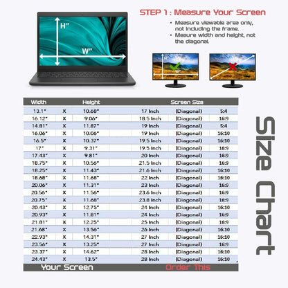 Computer Privacy Screen Filter for Widescreen Monitor - Anti-Glare, Blue Light Reduction, and Privacy Shield Protector - 23.8 Inch 16:9 Aspect Ratio