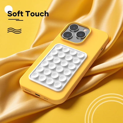 Silicone Phone Sticky Grip, Suction Phone Case Mount for iPhone and Android, Hands-Free Sticky Cell Phone Grip, Mobile Fidget Mirror Holder for Selfies and Videos