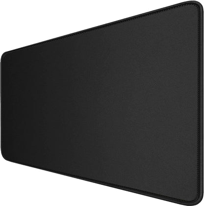 Gaming Mouse Pad, Large Desk Mouse Pad with Stitched Edges,(35.4X15.7In) Durable Non-Slip Natural Rubber Base, Waterproof Computer Keyboard Pad Mat for Esports Pros/Gamer/Desktop/Office/Home, Black