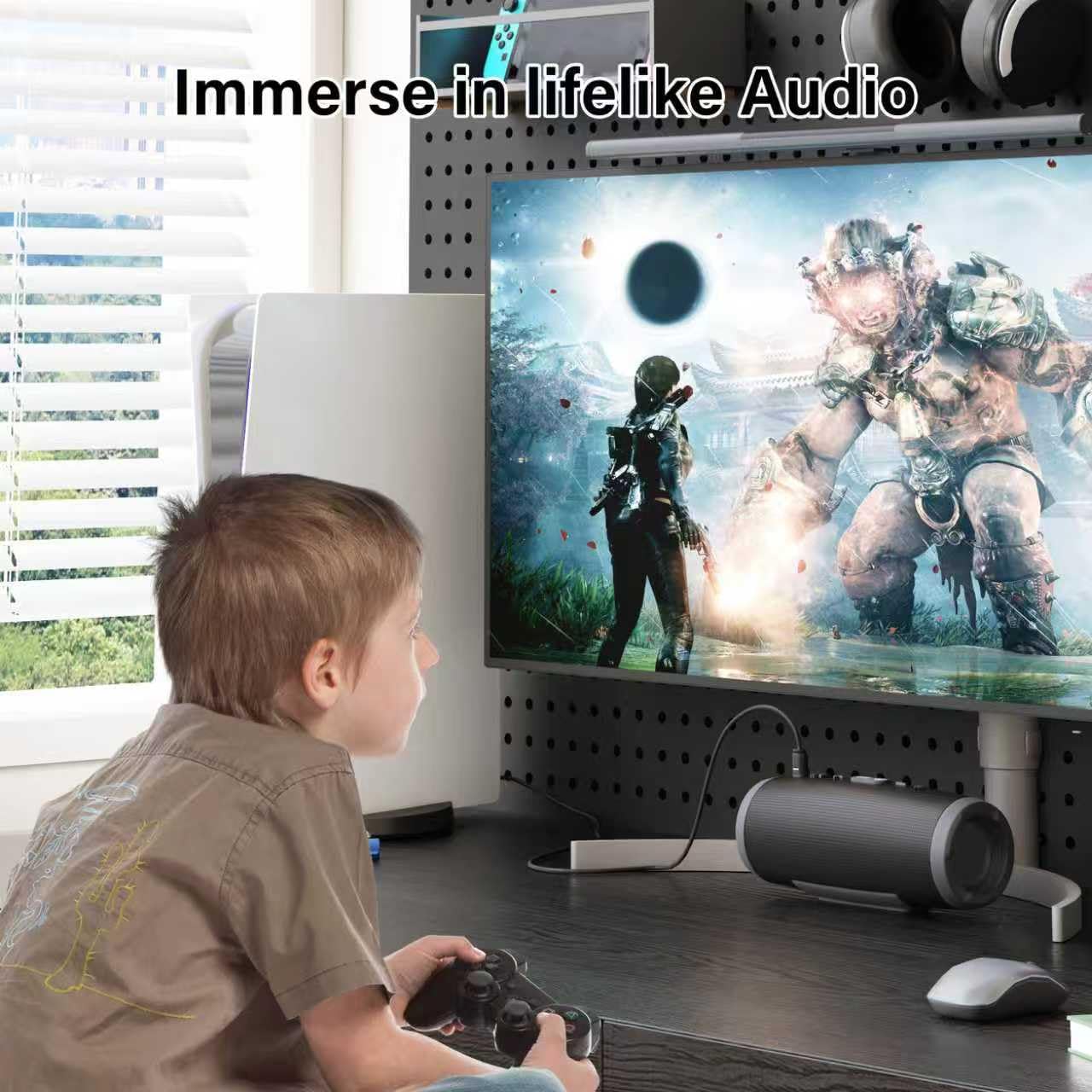 Adoreen Ultra-Thin Slim Digital Optical Audio Cable 15FT, Fiber Optic SPDIF Toslink Cord Gold-Plated High-Speed Flexible & Durable for TV Soundbar Home Theater Game Console PS4 Xbox Samsung +Ties