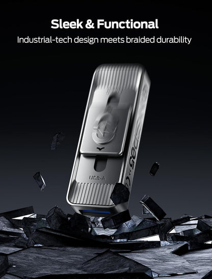 MOVE SPEED 512GB Solid State Drives with Dual Ports & Push-Pull Design — 560MB/s Read Speed, Type C + USB 3.2 Drive Portable ssd for iPhone 15/16/Android/Mac