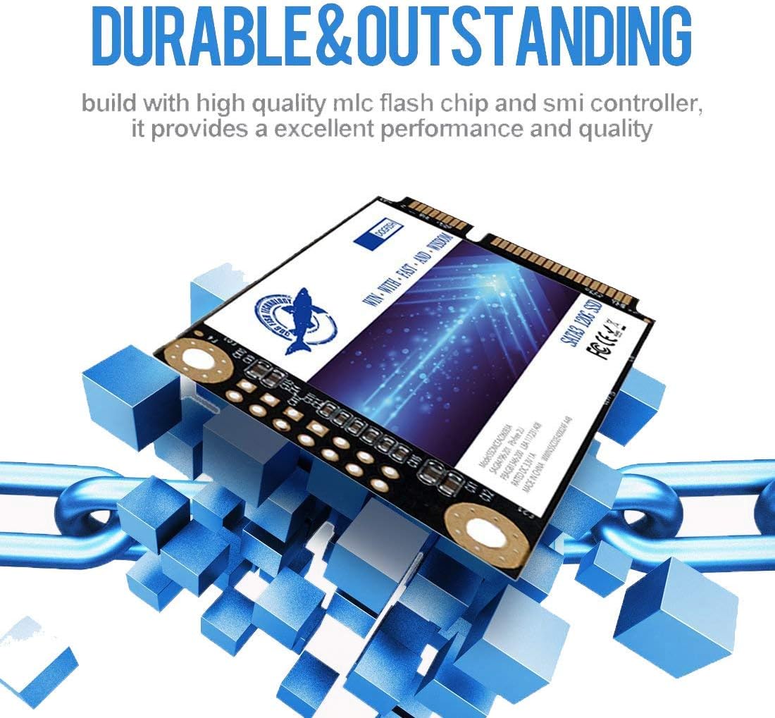 Dogfish SSD Msata 500GB Internal Solid State Drive Mini Sata Disk Drive High Performance Hard Drive for Desktop Laptop Notebook (MSATA, 500GB)