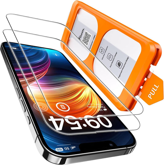 TOCOL for iPhone 12 Pro Max Screen Protector 9H Hardness Military Grade Shatterproof HD Tempered Glass Full Coverage Easy Installation Case Friendly 2 Pack