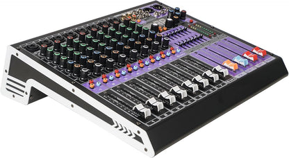 Sound Town 8-Channel Professional Audio Mixer with 99 DSP, USB MP3 Bluetooth, Dual 7-band EQ, 48V Phantom Power & Mute, Recording (TRITON-TX802)
