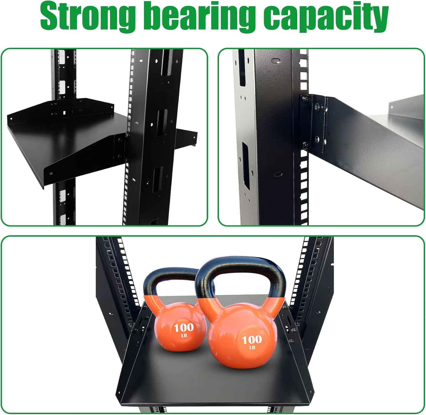 2 Post 29U Open Frame Server Rack 2-Post Server Rack Network Rack,with Movable casters，Comes with 2 Center Trays,for 19 Inch Equipment, Networking Data & IT Devices,1010lbs Weight Capacity(2P-DL-29)