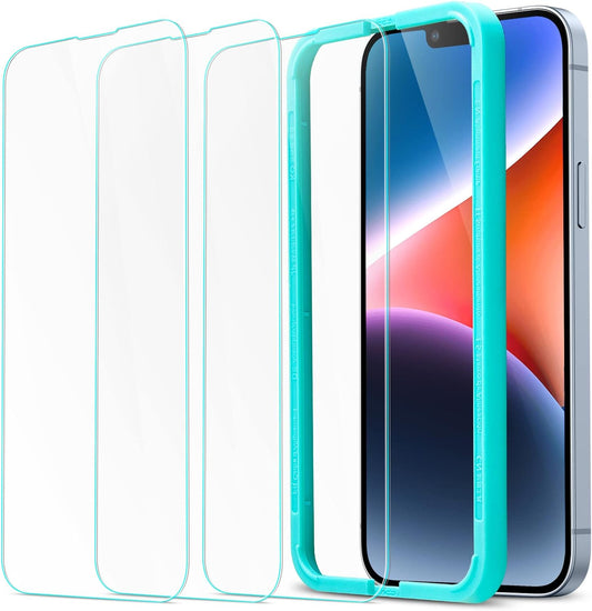 ESR 3 Pack for iPhone 13 Pro Max/iPhone 14 Plus Screen Protector, [9H Hardness] [Military Grade Shatterproof] Tempered Glass Film with Easy Installation Tool, HD Clear, Scratch Resistant