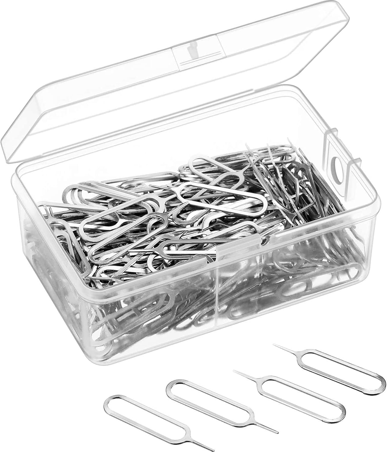 Tatuo 300 Pack Sim Card Tray Removal Tool Sim Card Eject Pin Opening Removal Tool Needle Compatible with Most Phone Models Pads Smartphone Devices Brands