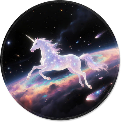 ITNRSIIET Mouse Pad Non-Slip Rubber Base Smooth Surface Stitched Edges Waterproof Durable Compatible with All Mice for Office & Gaming, Desk Accessory, Diameter 8.7 inch, Stellar