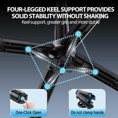 2025 New 4 in 1 Multifunctional Magnetic Selfie Stick, 360° Rotation Phone Tripod with Remote Control, Portable Extendable Mag Tripod, Universal Mobile Phone Holder for Travel Vlog(Black)