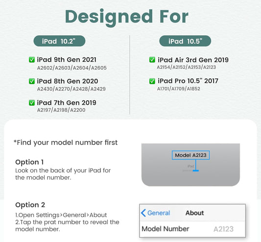 BLUTLOTUS Keyboard Case for iPad 9th/8th/7th Generation 10.2 inch 2021/2020/2019, iPad Pro 10.5-inch Case with Keyboard,iPad Air 3 2019, 7 Color Backlit Removable Wireless Keyboard Folio Case(Teal)