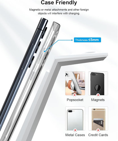 Wireless Charging Station for Samsung - NANAMI 3 in 1 Wireless Charger for Multiple Devices, Fast Charger Stand for Galaxy S25 S24 S23 Ultra S22 S21 Z Flip Fold 4,Watch 6/5/5 Pro/4/3,Galaxy Buds 2 Pro