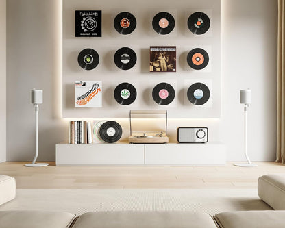 FITUEYES Design Adjustable Speaker Stands Pair for Bookshelf Speakers up to 11LBS, 27.5"-39.3" Height, Compatible with Multi-Audio