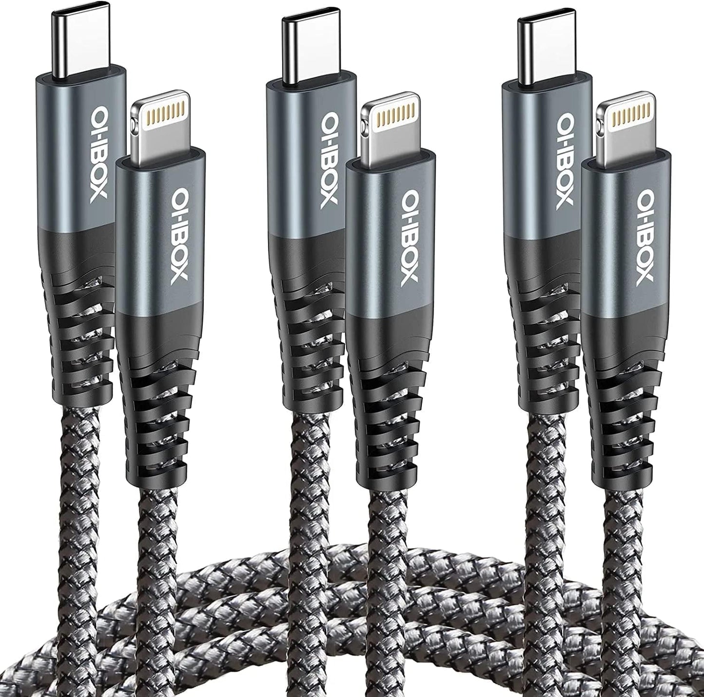ohbox Long USB C to Lightning Cable 10FT 3Pack iPhone Charger Fast Charging Cord Type C to Lightning Cable for iPhone 14 13 12 11 Pro Max XR XS 8 Plus iPad