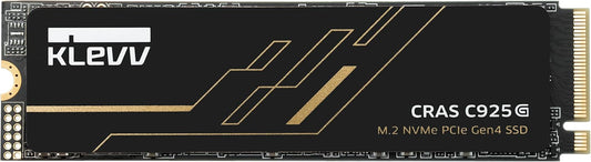KLEVV CRAS C925G 1TB M.2 2280 NVMe PCIe Gen4x4 Internal Gaming SSD with Graphene Heatsink, Compatible with PS5, up to 7400MB/s (K01TBM2SP0-25G)