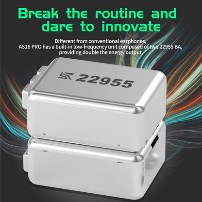 KZ AS16 Pro 8 Balance Armatures in-Ear Earphone,Pro HiFi IEMs Music Earbuds for Studio Recording,Stereo Sound Gaming Earbuds Positioning in Ear Headphones with Microphone Wired(Cyan,with Mic)