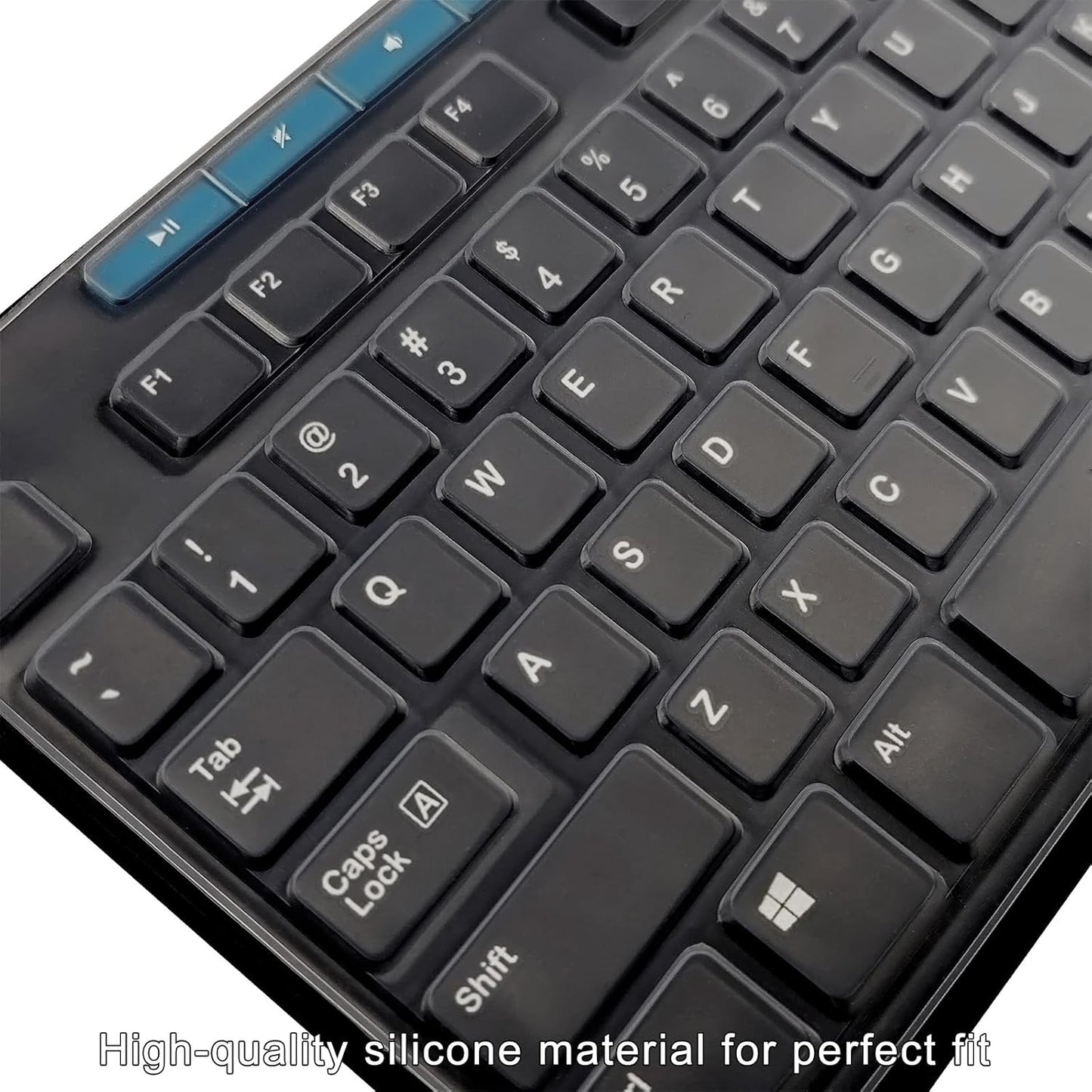 Silicone Keyboard Cover for Logitech K200 K260 K270,Ergonomic Wireless Keyboards, MK200 MK260 Keyboard Skin Waterproof Dustproof - Transparent