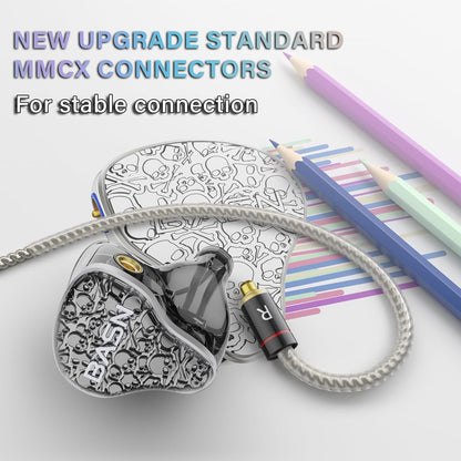 BASN Bmaster5 in Ear Monitors, 5 Drivers Drummer Headphones with Powerful Bass, Noise Isolation IEM Earbuds with Detachable MMCX Sliver-Plated OFC Cable for Musicians (Midnight Black, MMCX)