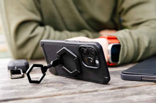 URBAN ARMOR GEAR UAG Magnetic Phone Ring Stand Compatible with MagSafe Magnet, Removable Metal Finger Ring Grip & 360 Rotation Adjustable Kickstand for iPhone 16/15, Galaxy S25, S24, Titanium