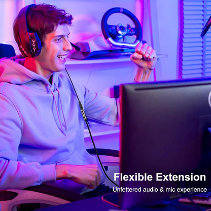 J&D 3.5mm TRRS Cable, 1/8 Inch 4 Pole TRRS Jack Male to Female Auxiliary Extension Cable for Headphones, Car Stereos, Phones and Speakers, 3 Feet