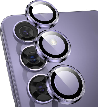 YWXTW Camera Lens Protector for Samsung Galaxy S24 Plus Accessories, 9H Tempered Glass Metal Individual Ring Camera Cover Screen Protector for S24 Plus, Case Friendly, Anti Scratch (Cobalt Violet)