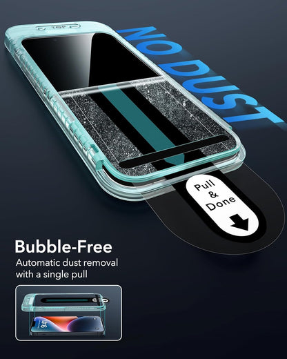 ESR 3 Pack for iPhone 16e/ iPhone 14/ iPhone 13/13 Pro Privacy Screen Protector, Anti-spy Tempered-Glass Privacy Screen Protector with Flawless Fit Tray