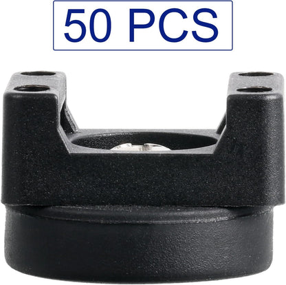 Yookeer 50 Pcs Magnetic Zip Tie Mount Base Black Magnetic Cable Clips Wire Holder Multipurpose Cable Ties Management Base Electrical Supplies for Wire (22 mm)