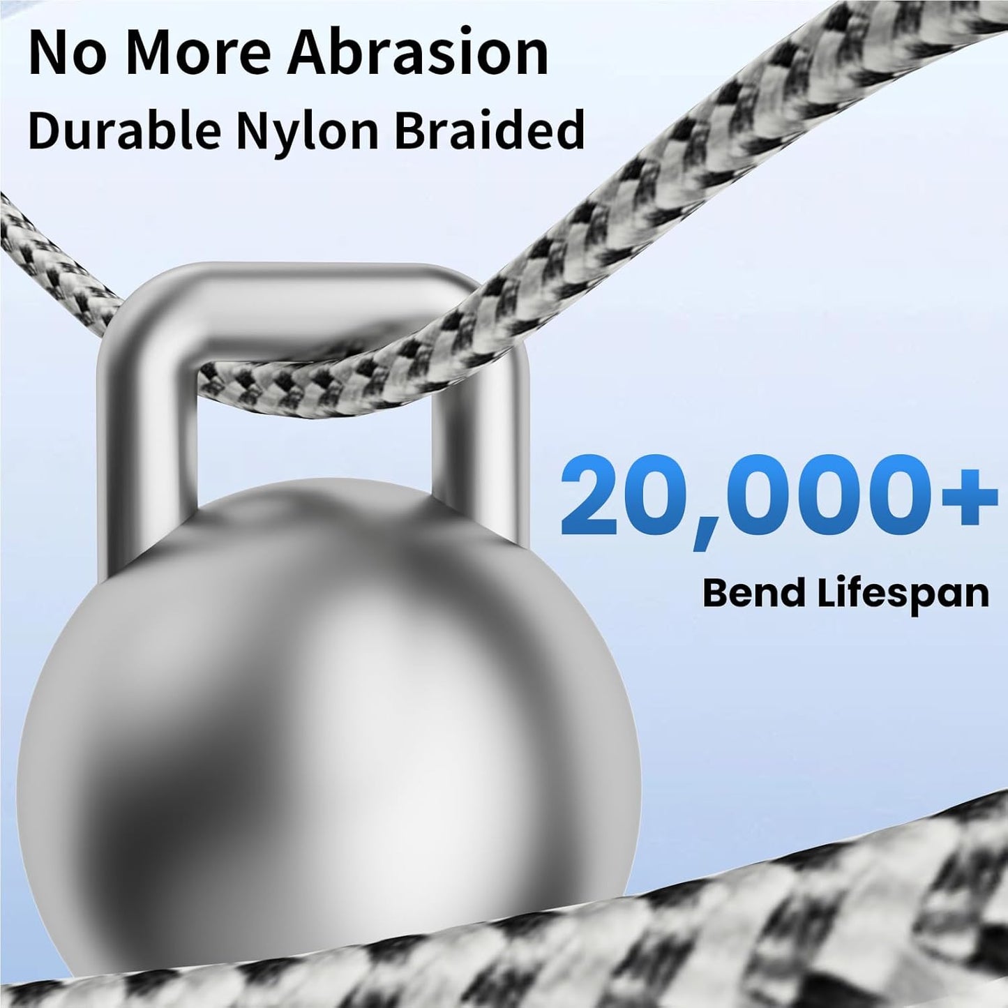 Multi Charging Cable, (2 Pack 4FT) Multi USB Charger Cable 3 in 1 Charging Nylon Braided Fast Charging Cord with Type-C, Micro USB, IP Port for Most Phones/iPhones/Tablets