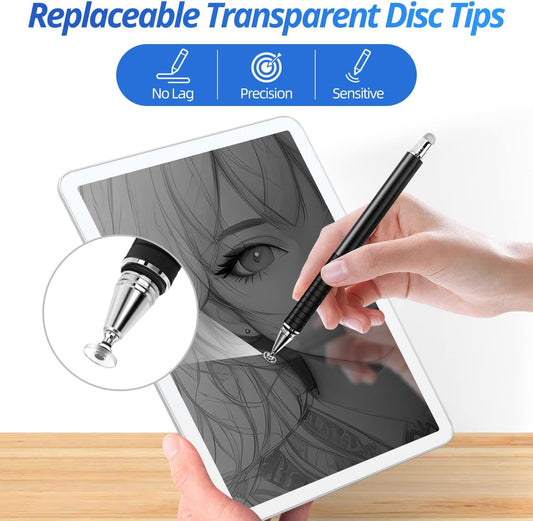 Stylus Tips Replacement Tips only [12 Pack] Passive Stylus Pen disc Universal nibs Compatible with Capacitive Touch Screen