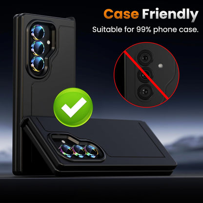 YWXTW for Samsung Galaxy Z Fold 7 Camera Lens Protector, [12X Stronger Adhesion] Individual Anti Scratch Metal Ring Tempered Glass Camera Screen Protector for Z Fold 7 Accessories 2025 (Multi-Coloured)