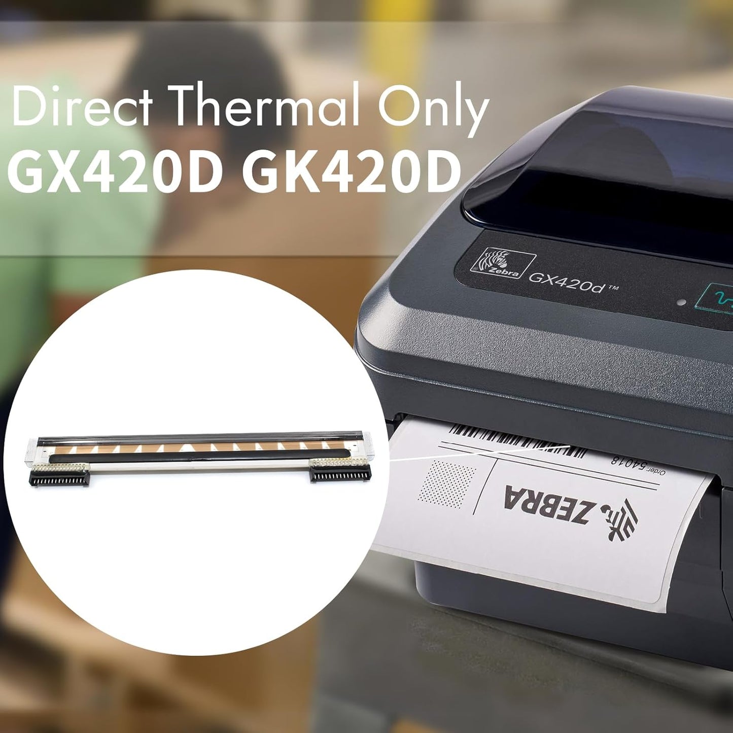 105934-037 New Printhead for Zebra GX420D GK420D ZP450 ZP550 ZP505 ZP500 Thermal Desktop Printer 203dpi Genuine