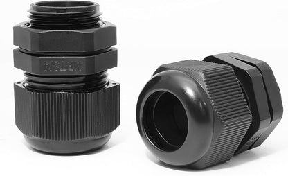 10 Pcs 3/4" NPT Nylon Cable Glands, IP68 Waterproof Adjustable Cord Grip Cable Connector Strain Relief Wire Protectors for 13-18mm Cable Diameter, Black