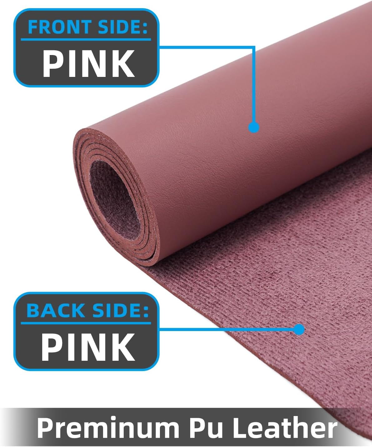 Leather Desk Pad Protector, Large Desk Mat, Mouse Pad, Non-Slip PU Leather Desk Blotter,Desk Cover mat,Desk mat for Keyboard and Mouse,Mat for Office&Home (Rose Purple, 48" x 17")