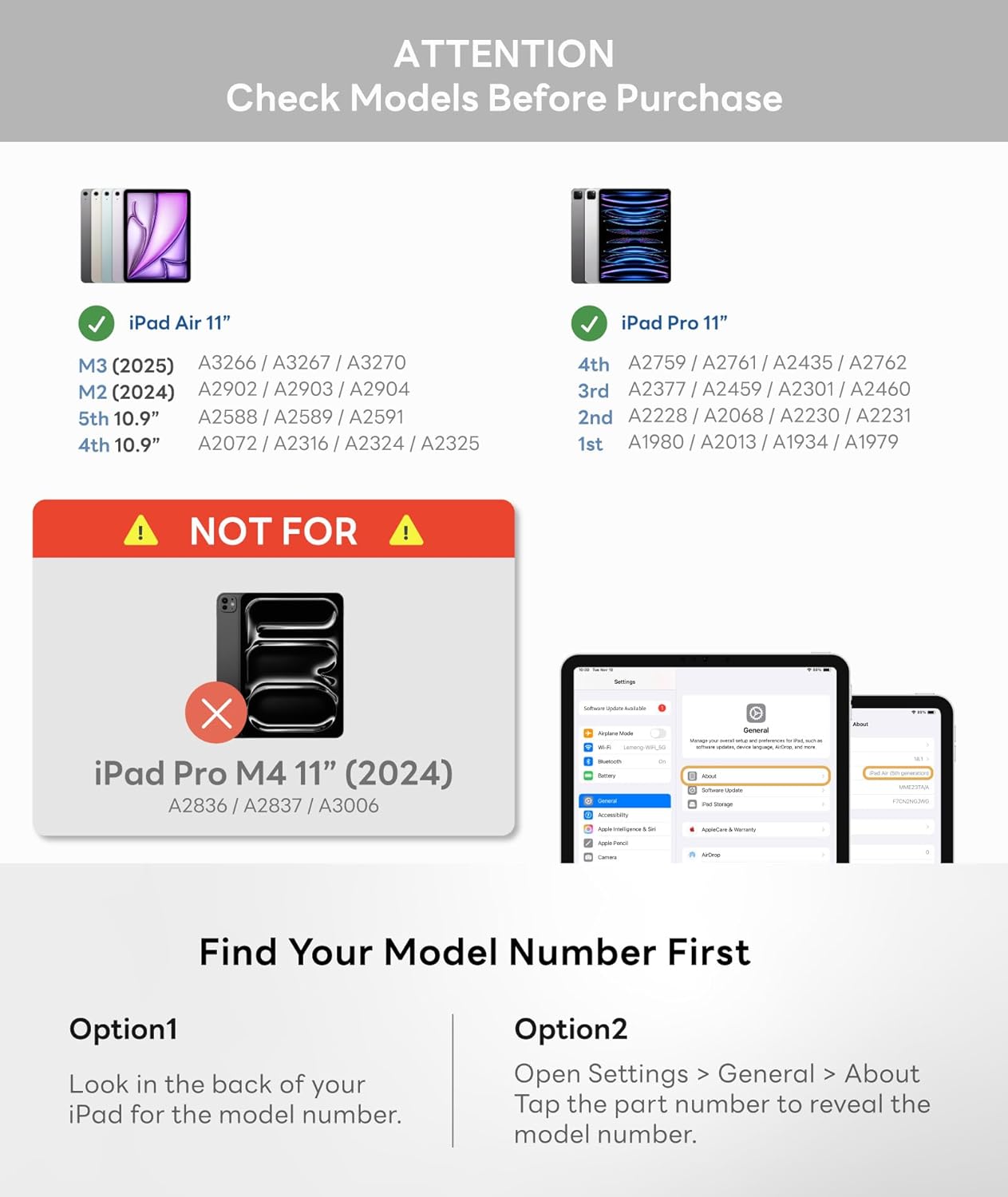 EIP Magnetix Keyboard Case for iPad Air 11 inch M3/M2 (2025/2024), 5th/4th Gen, iPad Pro 11" 1-4th, with Patented Stylus Shortcuts, Adjustable Stand, Detachable Keyboard, Backlit [Not for Pro 11 M4]