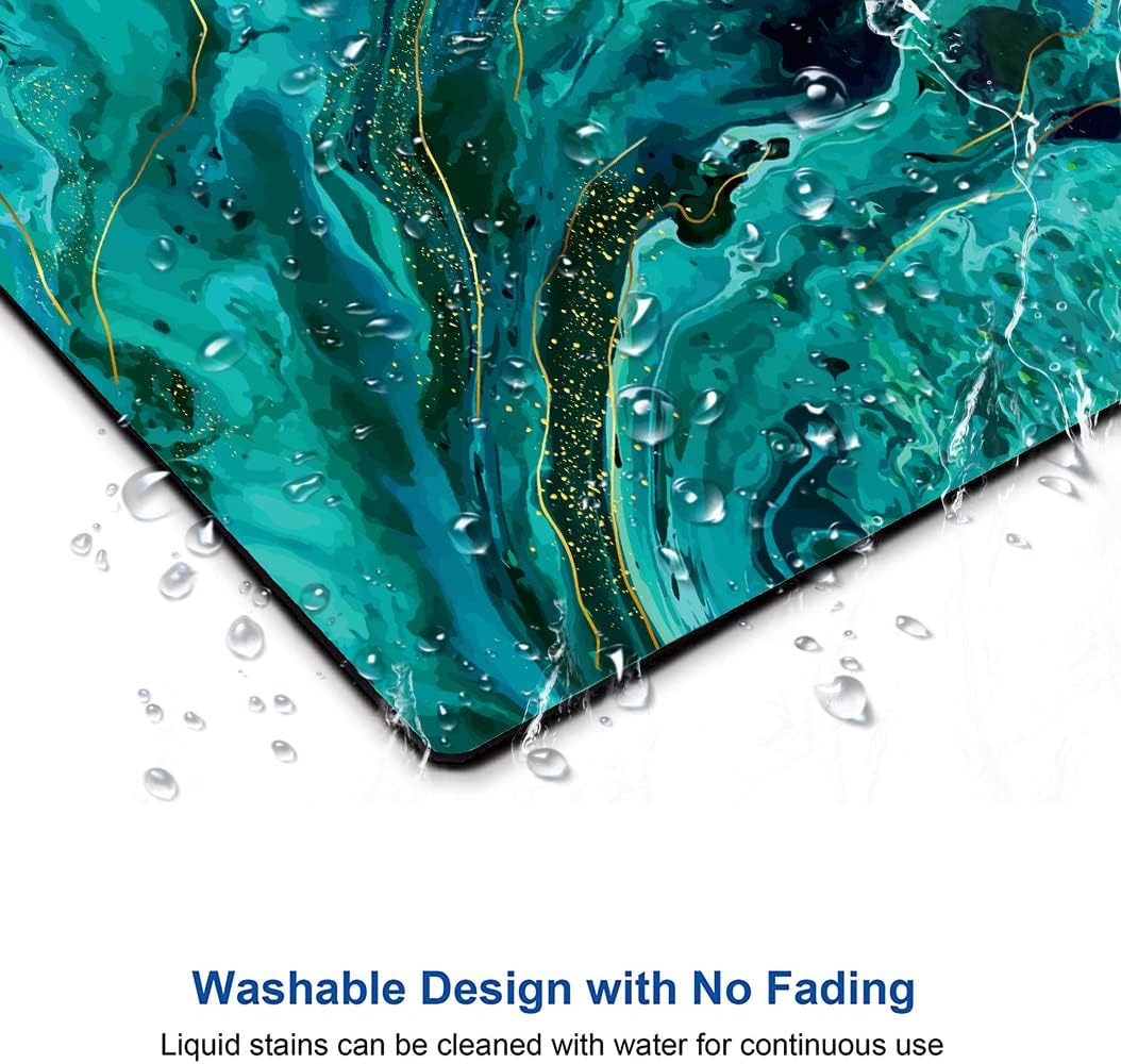 Hokafenle Mouse Pad, Green Marble Mouse Pad Non-Slip Rubber Base Gaming MousePads for Computers Laptop Office, Cute Mouse Pads with Designs for Women, 9.5"x7.9"x0.12" Inch