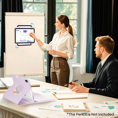 Magnetic Keyboard Case for iPad Air 5th 4th Generation 10.9 inch Pro 11 1st/2nd/3rd/4th, 7 Color Backlight BT Keyboard Folio with Pencil Holder 2022 2021 2020 2018(Purple)