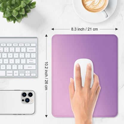 ITNRSIIET Mouse Pad Non-Slip Rubber Base Smooth Surface Stitched Edges Waterproof Durable Compatible with All Mice for Office & Gaming, Desk Accessory, 10.2x8.3x0.12 inch, Lilac Gradient