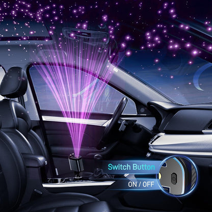 Fast Car Charger 4 in 1 Retractable Car Charger 69W with Starry Light,USB-C Fast Car Accessories,Compatible with All iPhones All Android Phones (GreyLightning+USB-C & PurpleLight)