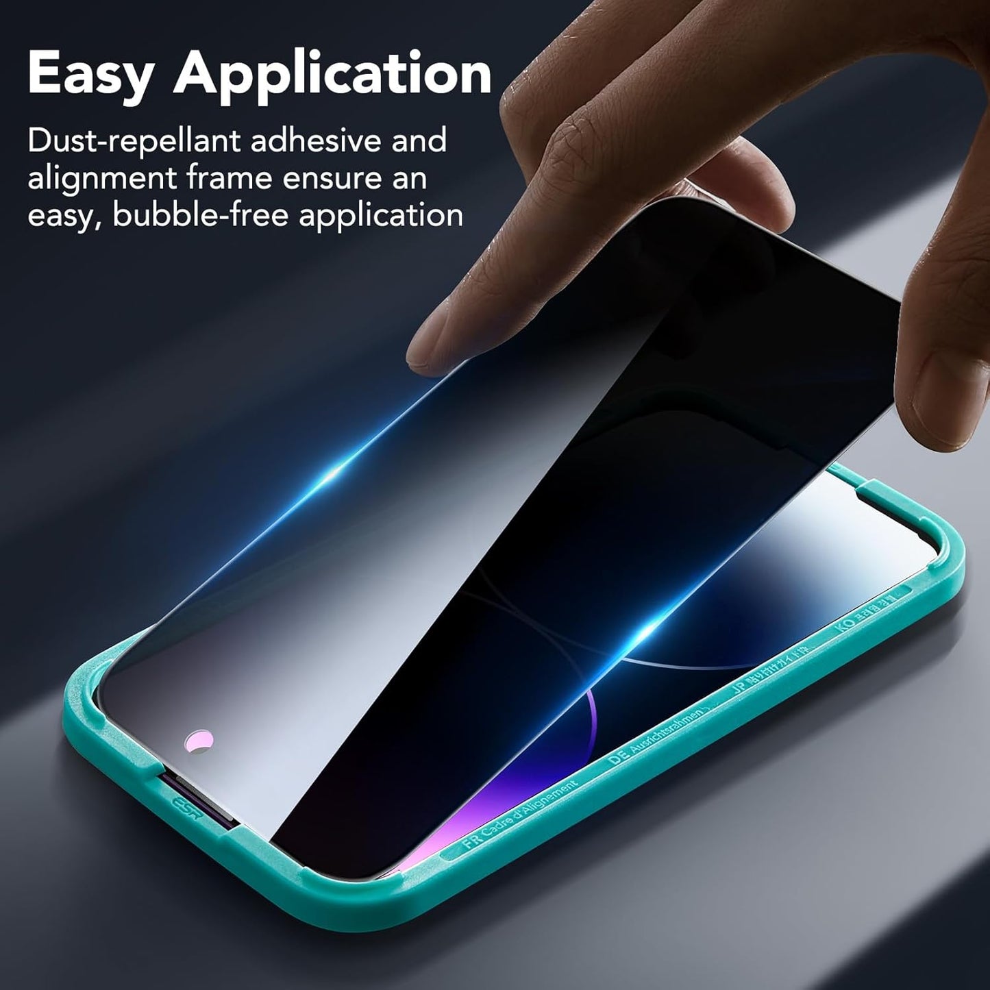 ESR 3 Pack for iPhone 14 Pro Max Privacy Screen Protector, Anti-spy Tempered-Glass Privacy Screen Protector, Micro-curved Edges, Case Friendly