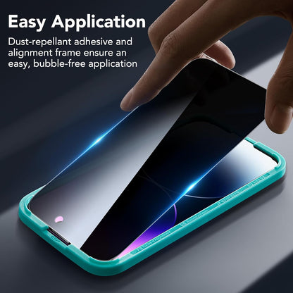 ESR 3 Pack for iPhone 14 Pro Max Privacy Screen Protector, Anti-spy Tempered-Glass Privacy Screen Protector, Micro-curved Edges, Case Friendly