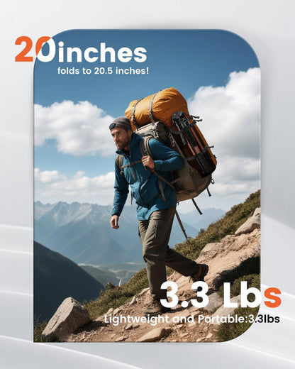 73" Camera Tripod and Monopod, Professional Aluminum Tripod Stand for Mirrorless Camera/DSLR/Cell Phone/Camcorder/GoPro, with Phone Holder and Travel Bag (Burnt Orange)